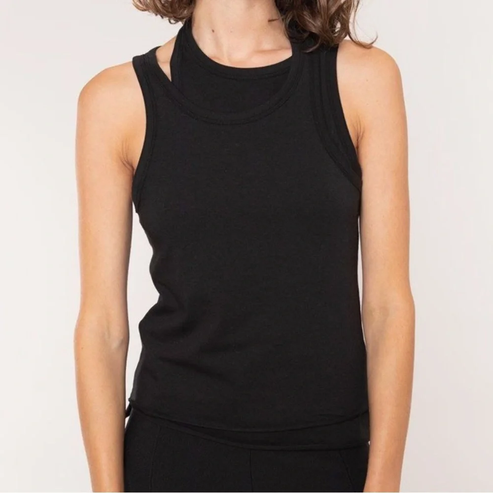 Frankie Shop Double Asymmetric Layer Tank - Picture 2 of 4